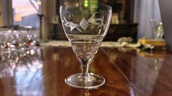 Wijnglazen Geslepen met Ribbel nek