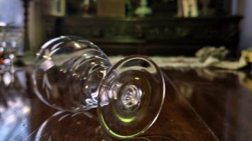 Wijnglazen Geslepen met Ribbel nek